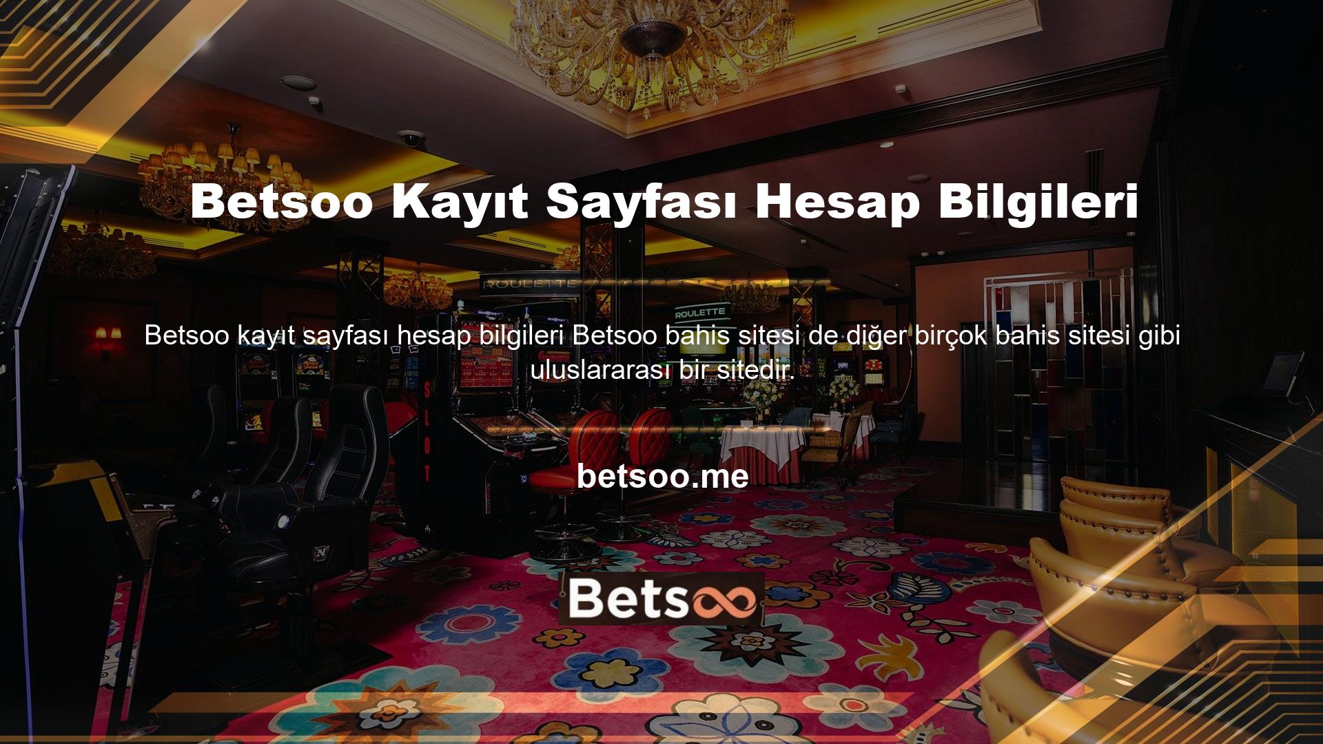 Ülkemiz Bilgi Teknolojileri Etkileşim Kurumu'nun (BTK) yabancı casino sitelerine erişim kısıtlamaları, Betsoo kayıt sayfasındaki hesap bilgileri de dahil olmak üzere casino sitelerini de etkilemektedir